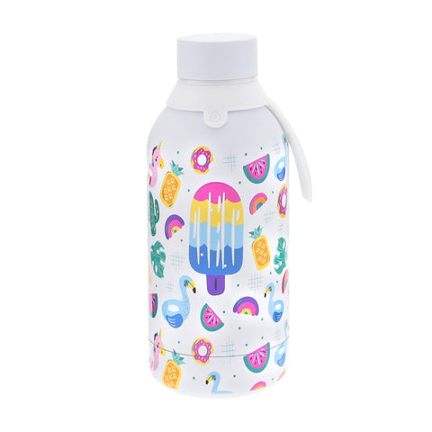 Garrafa Térmica 500Ml -Summer Sun Branco