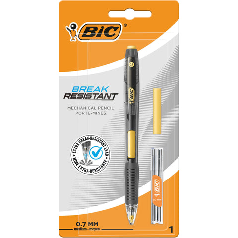Lapiseira Break Resistant 0.7mm com Borracha e Minas Bic