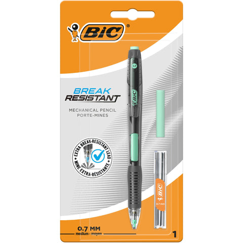 Lapiseira Break Resistant 0.7mm com Borracha e Minas Bic