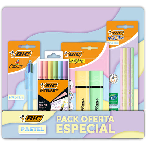 Pack Escrita em Tons Pastel Bic