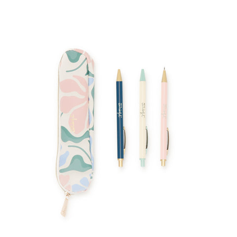 Conjunto De Escrita - Estampa De Flores