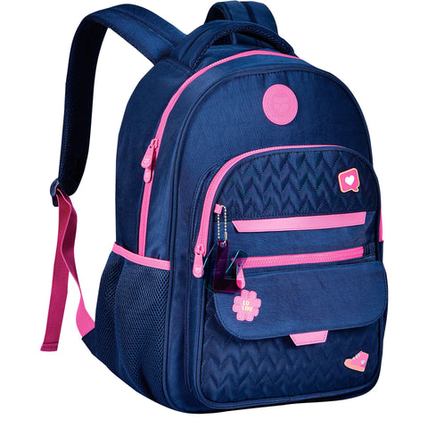Mochila Patches Azul Luluca