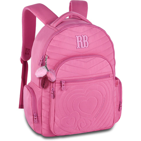 Mochila Corações Rosa Rebecca Bonbon