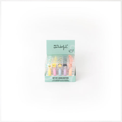 Conjunto Estojo + 5 Sublinhadores - Colour