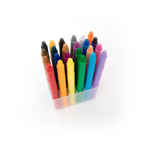 Conjunto 24 Lápis De Cera Para Colorir
