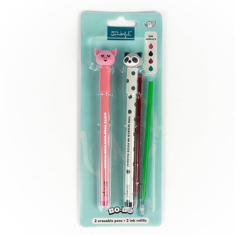 Conjunto 2 Canetas Bo Bo - Porco+Guaxinim