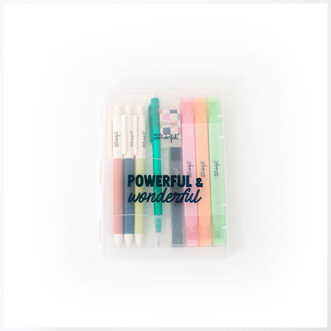Kit Papelaria - Powerful & Wonderful