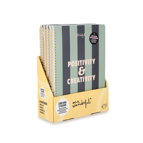 Caderno A4 - Positivity & Creativity
