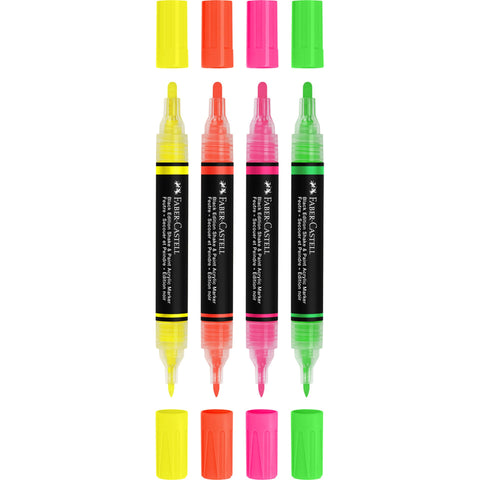 Marcador Acrilico Black Edition Tons Neon 4 Unidades Faber-Castell
