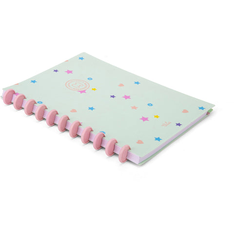 Caderno Disco A4 80 Folhas Pautado Marshmallow