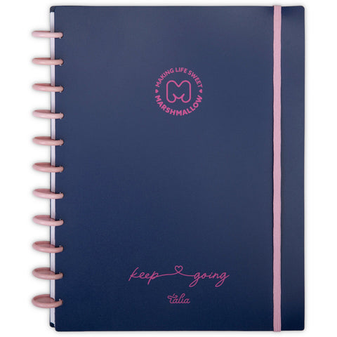 Caderno Disco A4 80 Folhas Pautado Marshmallow