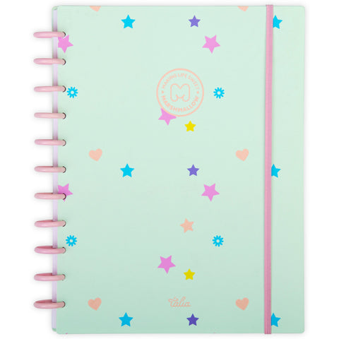 Caderno Disco A4 80 Folhas Pautado Marshmallow