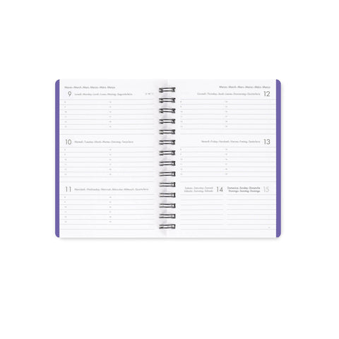Agenda 12 Meses 2026 - Flores Espiral