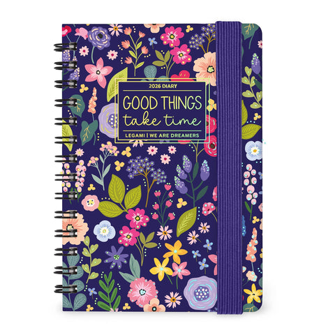 Agenda 12 Meses 2026 - Flores Espiral