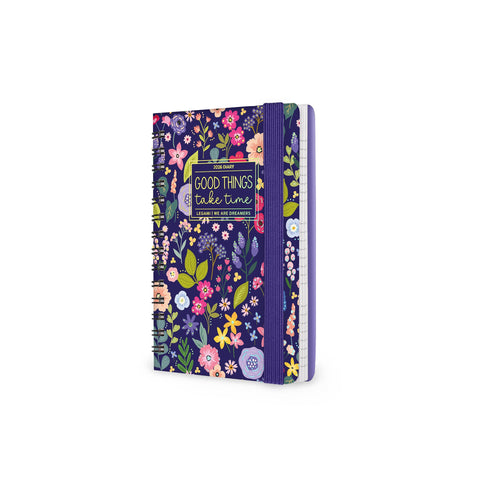 Agenda 12 Meses 2026 - Flores Espiral