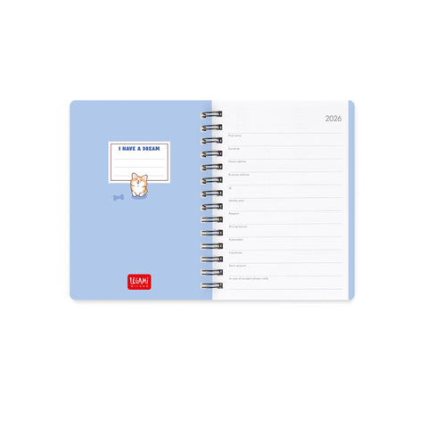 Agenda 12 Meses 2026  - Corgi Espiral