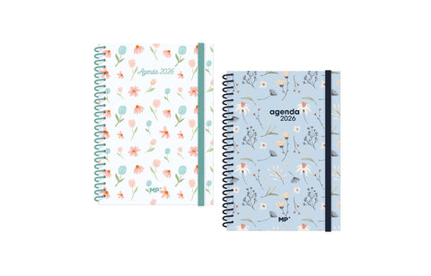 Agenda 26 A5 Capa Dura Espiral Floral