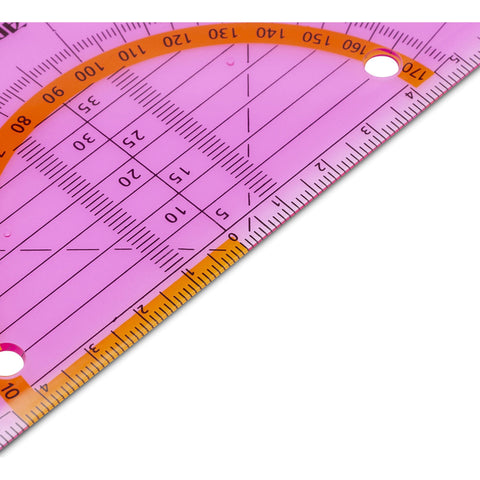 Esquadro Geométrico 16Cm Geoflex Rosa Aristo Fegol