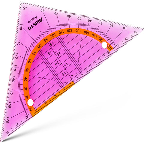 Esquadro Geométrico 16Cm Geoflex Rosa Aristo Fegol
