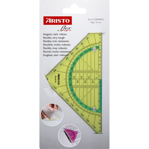 Esquadro Geométrico 16Cm Geoflex Verde Aristo