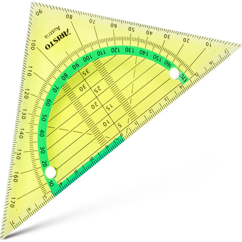 Esquadro Geométrico 16Cm Geoflex Verde Aristo