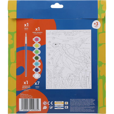 Kit por Números com Tela e Aguarelas (várias opções)