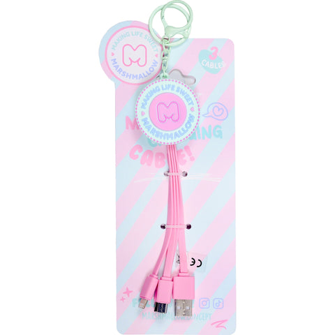 Cabo Carregamento Múltiplo Marshmallow