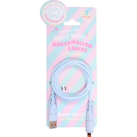 Cabo de Carregamento USB 2 em 1 (várias opções) Marshmallow