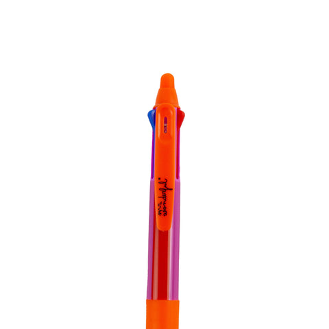 Caneta Apagável 3 Tintas - Fúcsia