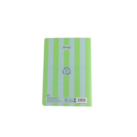 Caderno A5 Riscas - Verde E Azul