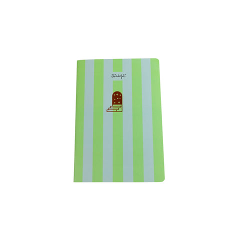 Caderno A5 Riscas - Verde E Azul