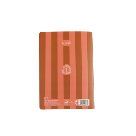 Caderno A5 Riscas - Rosa E Castanho