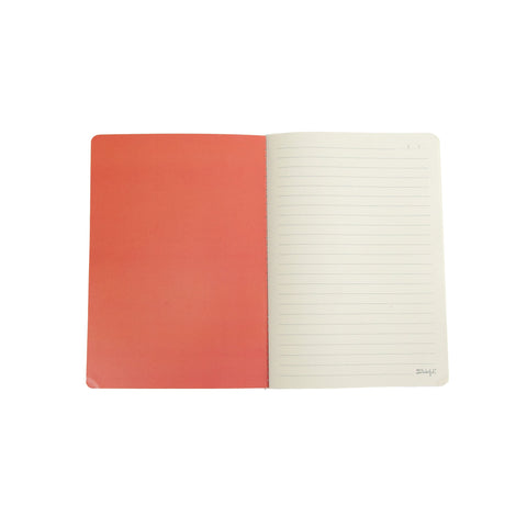 Caderno A5 Riscas - Rosa E Castanho