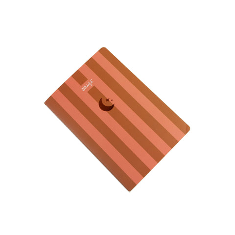 Caderno A5 Riscas - Rosa E Castanho