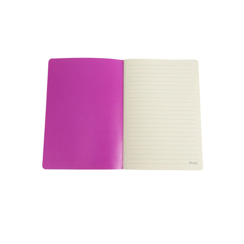 Caderno A5 Riscas - Rosa E Vermelho