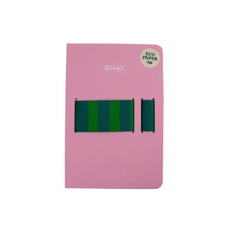 Caderno A5 Com Fita Rosa