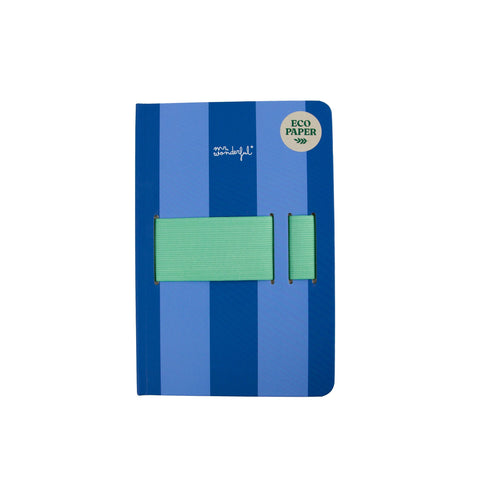 Caderno A5 Com Fita Azul