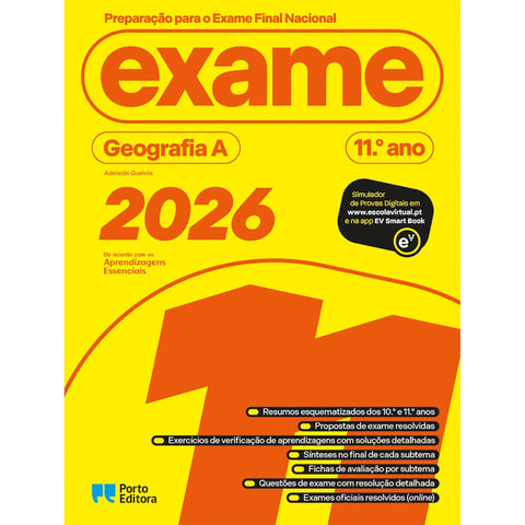 Preparação para o Exame Final Nacional 2026 - Geografia A - 11.º Ano