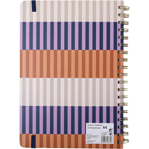 Caderno Espiral B5 Com Elástico 64 Folhas Dots Mixed Canvas