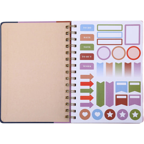 Caderno Espiral Formato A5 Com Elástico 60 Folhas Pautado Mixed Canvas