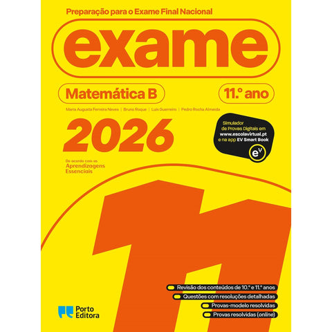 Preparação para o Exame Final Nacional 2026 - Matemática B - 11.º Ano