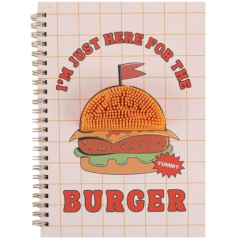 Caderno Espiral A5 Pautado com Squichy 60 Folhas Fun Food