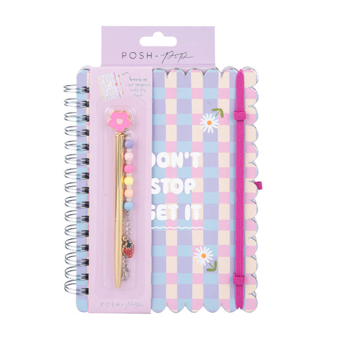 Caderno Espiral Com Caneta E Pendente
