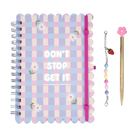 Caderno Espiral Com Caneta E Pendente