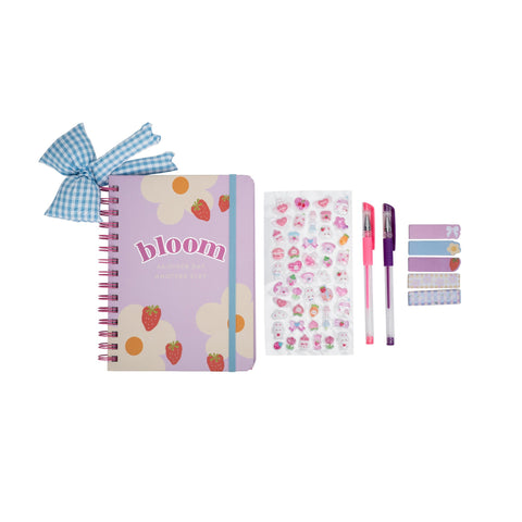 Caderno Espiral Com Estojo E Acessórios