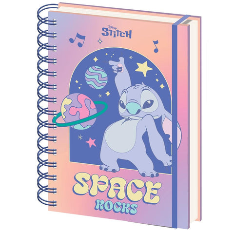 Caderno Formato A5 - Stitch Planetary