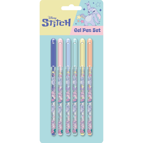 Conjunto 6 Canetas Gel - Stitch Planetary