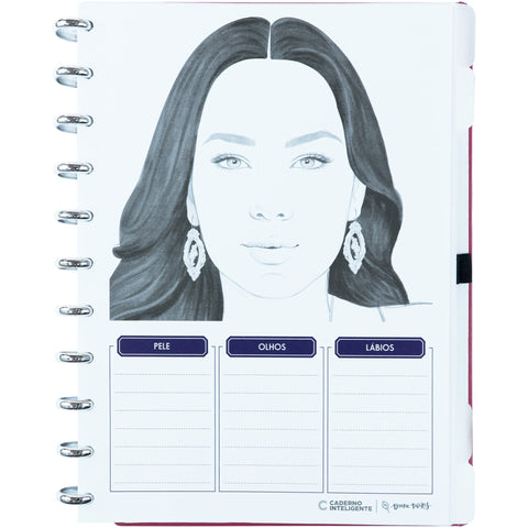 Caderno Inteligente Grande Cherry By Bruna Tavares Caderno Inteligente