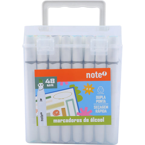 Marcadores de Colorir Ponta Dupla Cores Natura 48 Unidades Note!