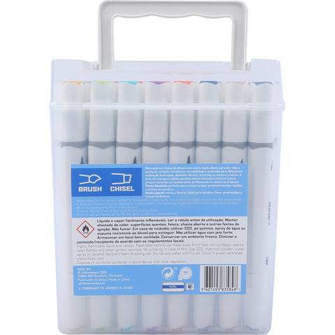 Marcadores de Colorir Ponta Dupla 48 Unidades Note